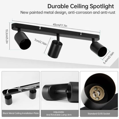 Fleur Adjustable Multi-Head Track Spotlight