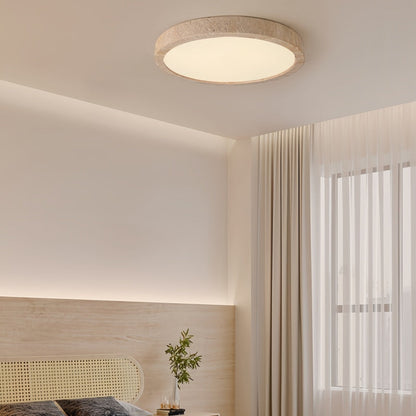 Juliette Ellipse Travertine Stone Ceiling Light