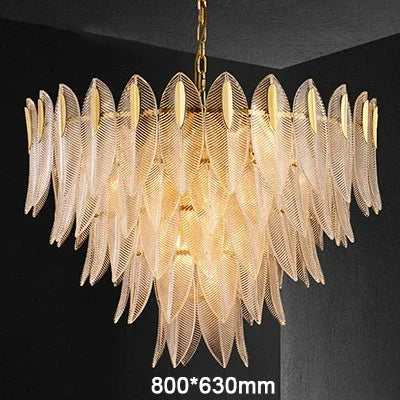 Beatrice Glass Leaf Artisan Kronleuchter