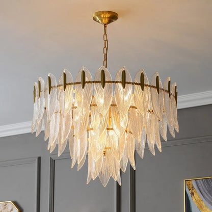 Beatrice Glass Leaf Artisan Kronleuchter