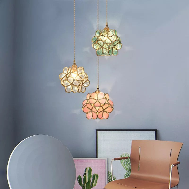 Clara Flower Glass Pendant Light