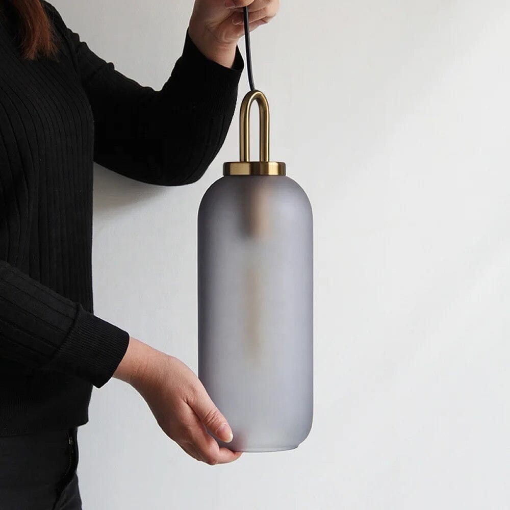 Isabelle Zylindrische Glas-Pendelleuchte