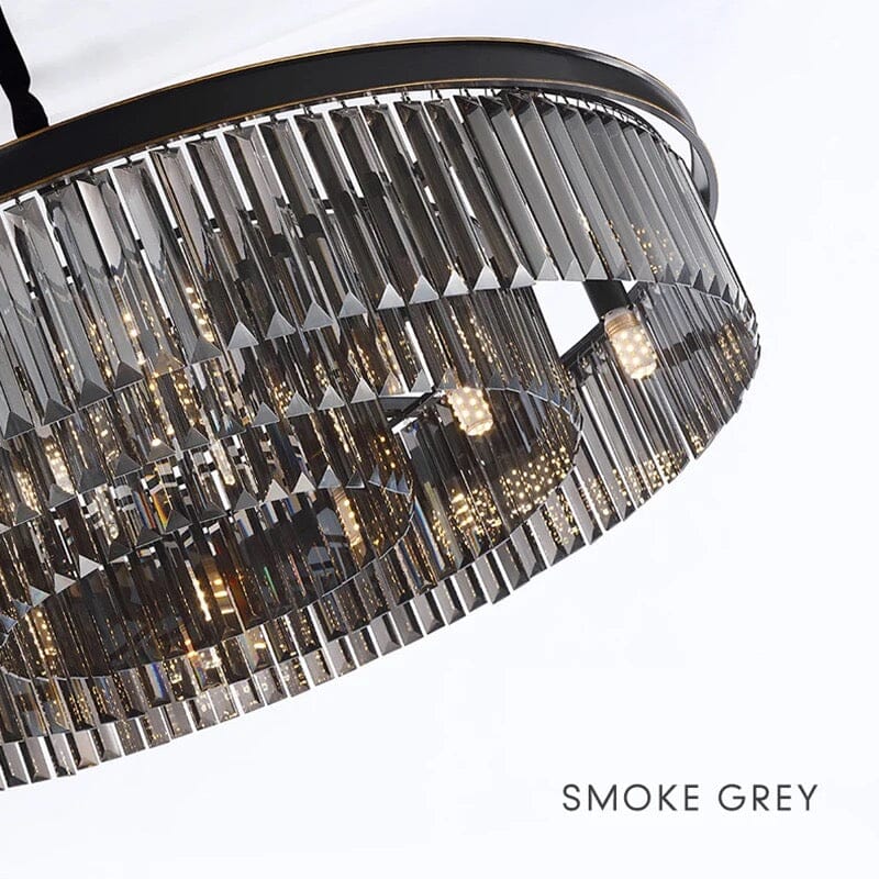 Beatrice Cascading Grey Crystal Chandelier
