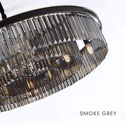 Beatrice Cascading Grey Crystal Chandelier
