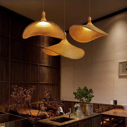 Amélie Woven Bamboo Pendant Light