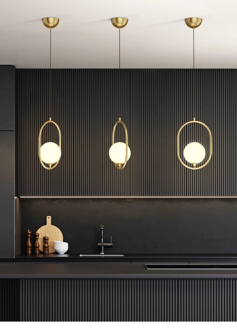 Elena Scandinavian Glass Pendant Light