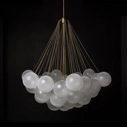 Inès Minimalist Frosted Globe Chandelier