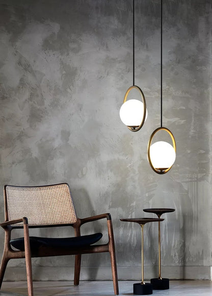 Elena Scandinavian Glass Pendant Light