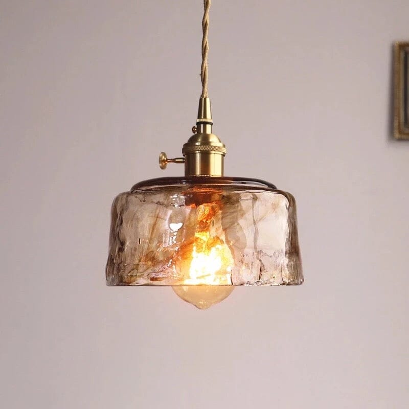 Elena Modern Geometric Glass Pendant