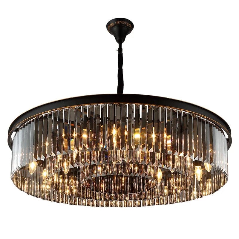 Beatrice Cascading Grey Crystal Chandelier