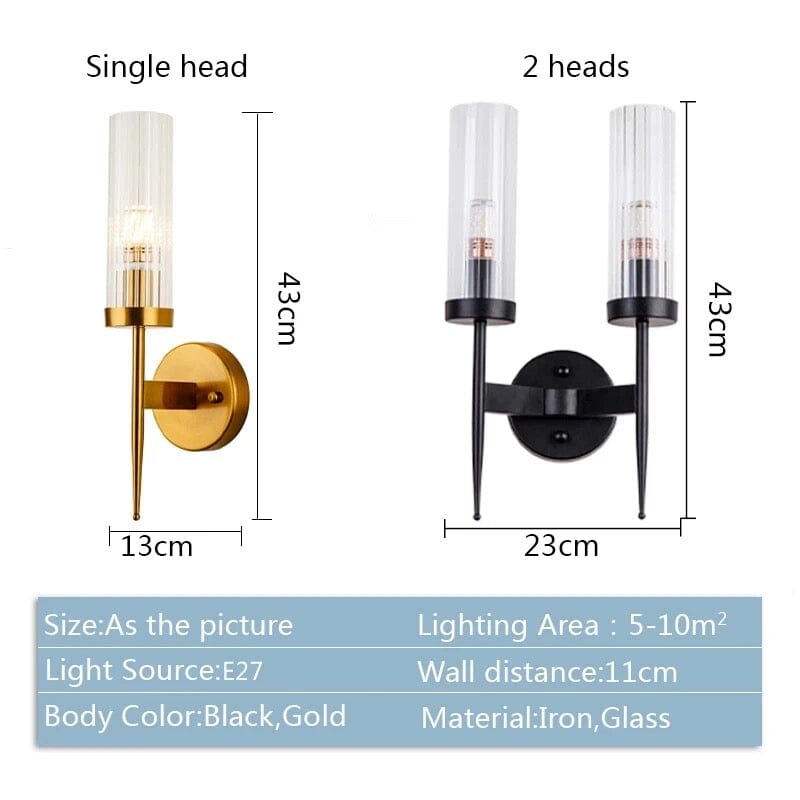 Aurélia Marble Glass Wall Lamp with Elegant Nordic Design