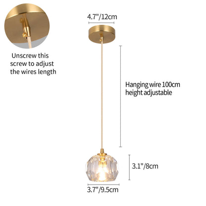 Clara Crystal Charm Pendant Light