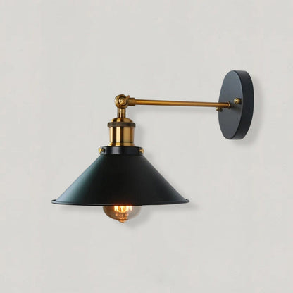 Clara Industrial Vintage Wall Lamp with Rustic Metal Finish