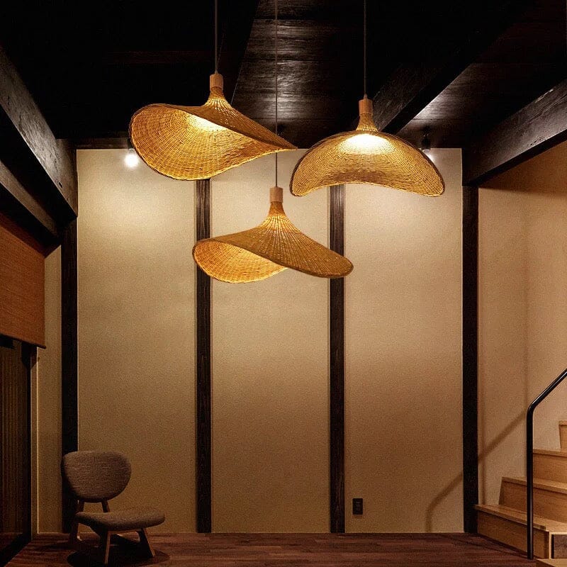 Amélie Woven Bamboo Pendant Light