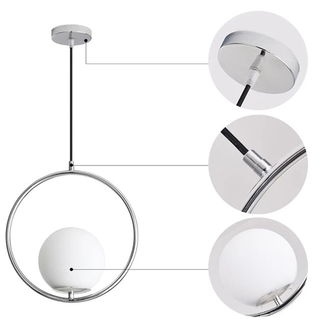 Elena Scandinavian Glass Pendant Light