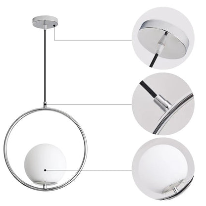 Elena Scandinavian Glass Pendant Light