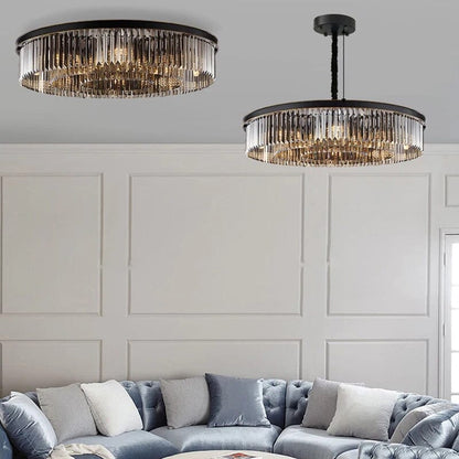 Beatrice Cascading Grey Crystal Chandelier