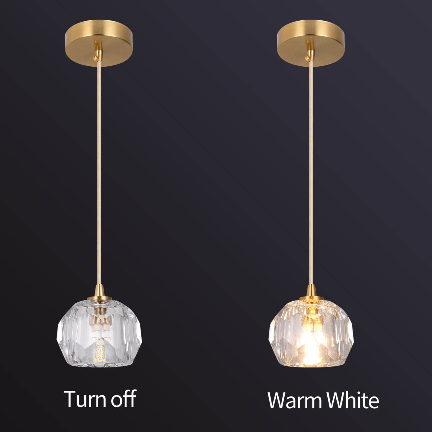 Clara Crystal Charm Pendant Light