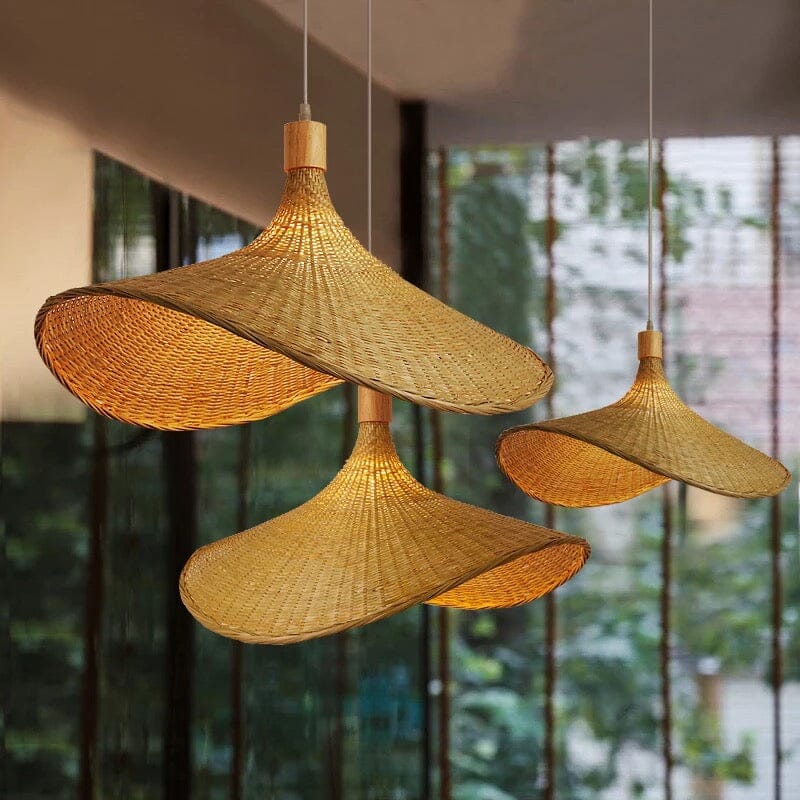 Amélie Woven Bamboo Pendant Light