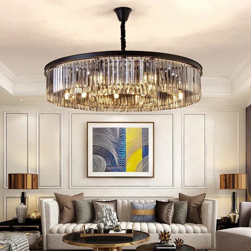 Beatrice Cascading Grey Crystal Chandelier