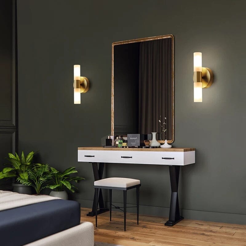 Margaux Nordic Stone & Glass Sconce