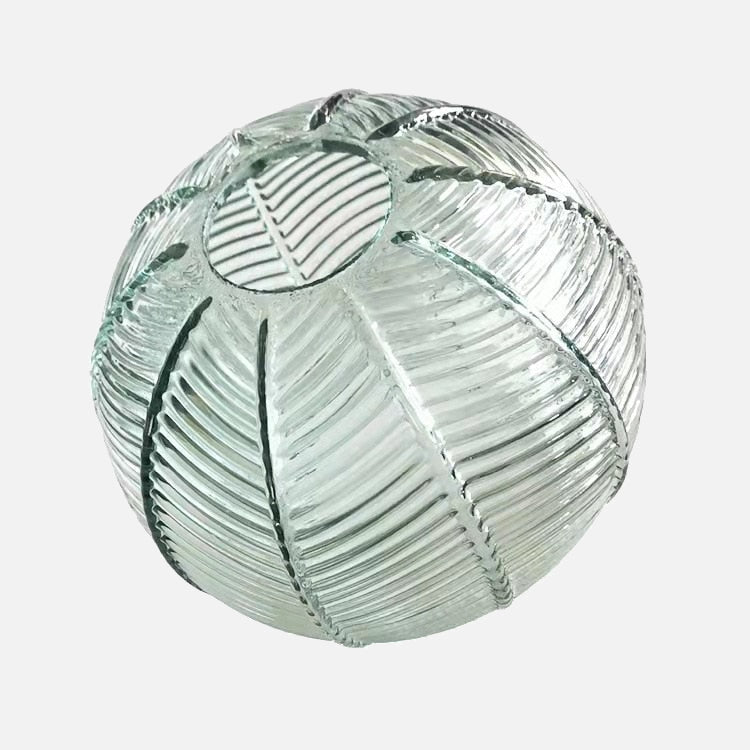 Camille Leaf Pattern Glass Pendant Light Gold Accent Fixture