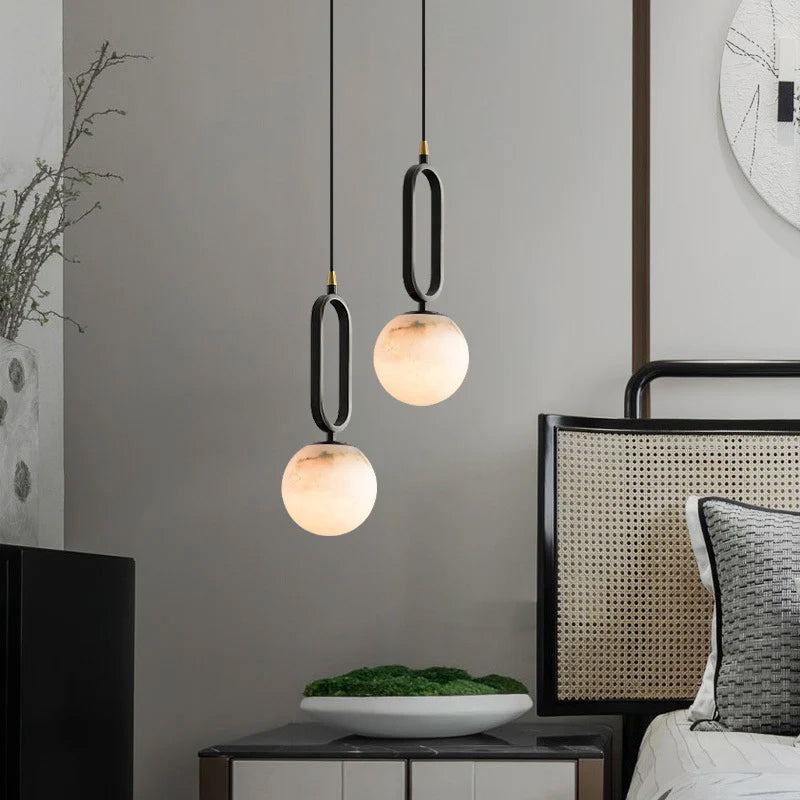Penelope Marble Ball Pendant Light