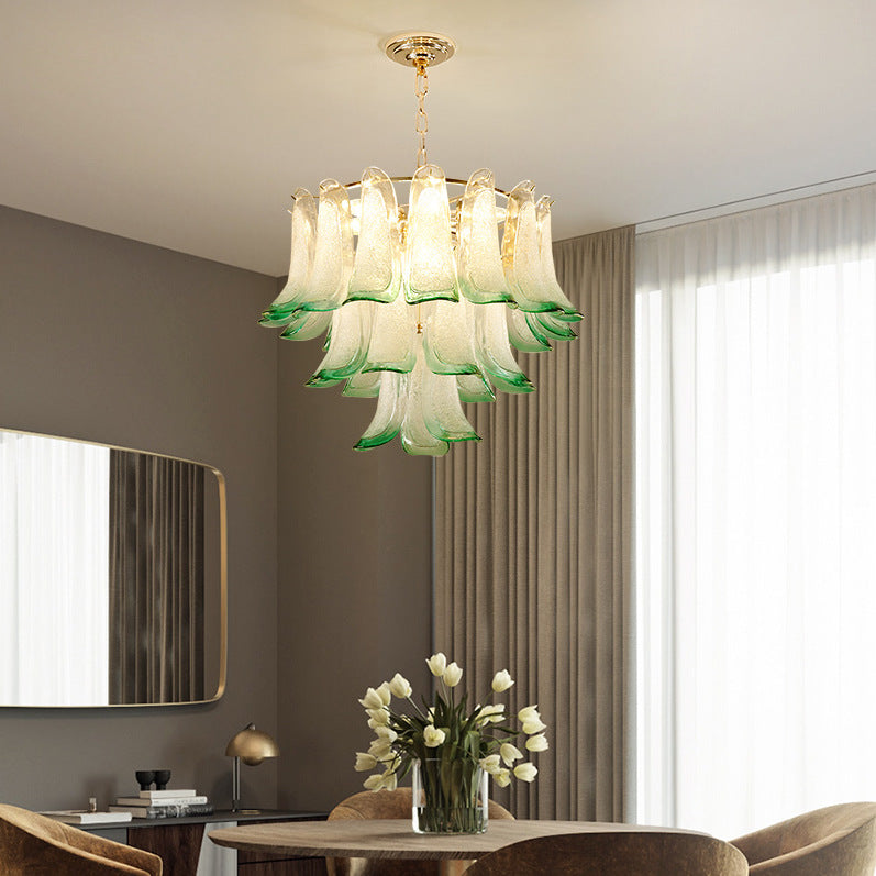 Chloe Emerald Crystal Leaf Pendant Light