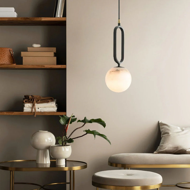 Penelope Marble Ball Pendant Light