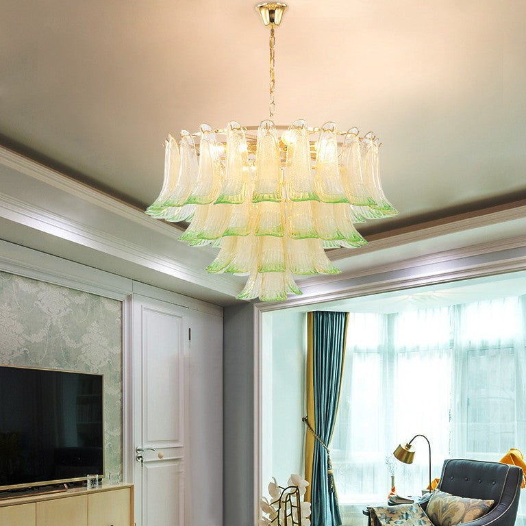 Chloe Emerald Crystal Leaf Pendant Light