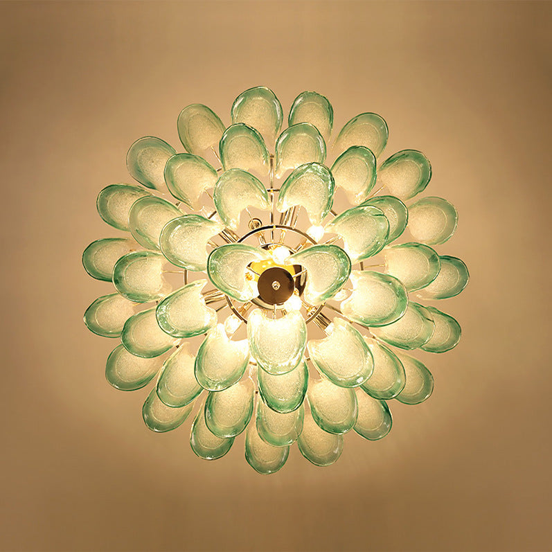 Chloe Emerald Crystal Leaf Pendant Light