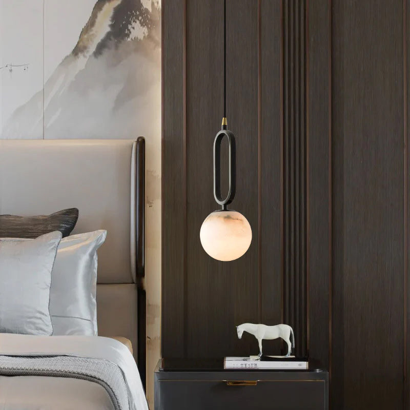 Penelope Marble Ball Pendant Light