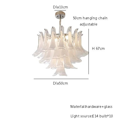 Camille Glas-Anhänger mit modellierten Blütenblättern