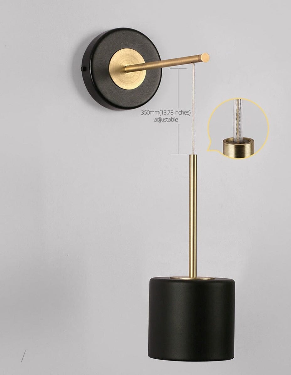 Auriane Acryl-Hängeleuchte mit Schwarz-Gold-Finish