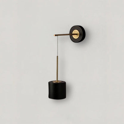 Auriane Acryl-Hängeleuchte mit Schwarz-Gold-Finish