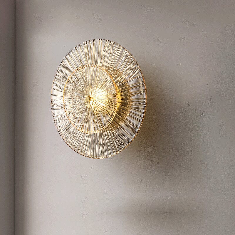Elodie Glass Wall Light with Post Modern Gold Finish