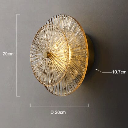 Elodie Glass Wall Light with Post Modern Gold Finish