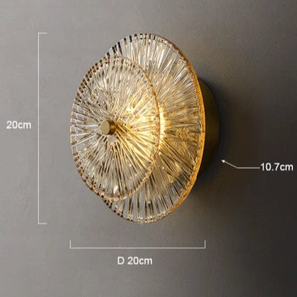 Elodie Glass Wall Light with Post Modern Gold Finish